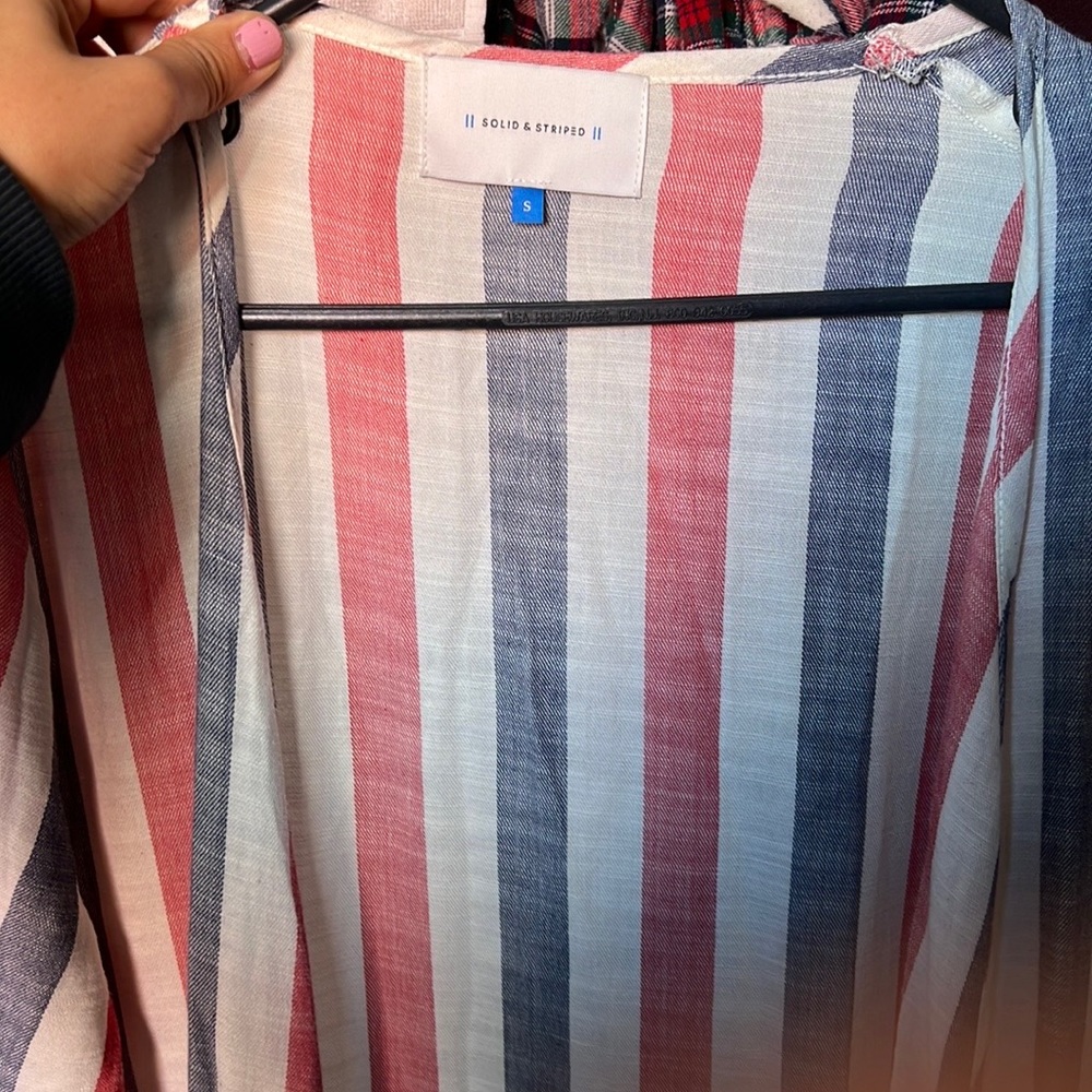 Solid And Striped Small Beach Coverup - image 5